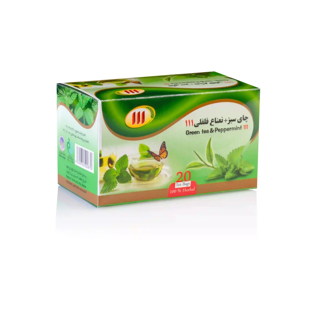 چای سبز و نعنا فلفی صنایع غذایی111