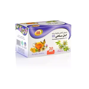دمنوش گل ساعتی 111 تی بگ 20 عددی